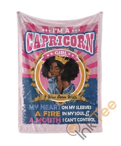 Black Queen Im A Capricorn Girl Sherpa Fleece Blanket Gifts for Family, for Couple