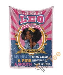Black Queen Im A Leo Girl Sherpa Fleece Blanket Gifts for Family, for Couple