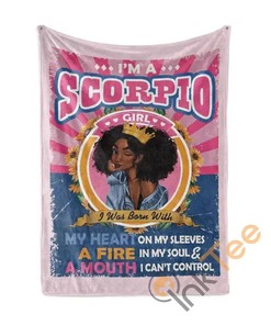 Black Queen Im A Scorpio Girl Sherpa Fleece Blanket Gifts for Family, for Couple