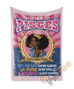 Black Queen Im An Aquarius Girl Sherpa Fleece Blanket Gifts for Family