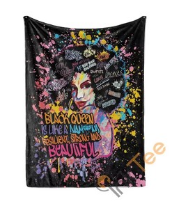 Black Queen Is Like A Diamond Sherpa Fleece Blanket Gifts for Family, for Couple