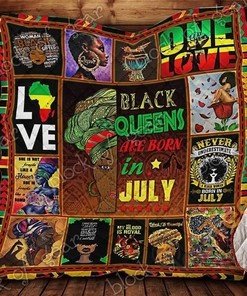 Black Queens Are Born In July Quilt Blanket Bedding Set