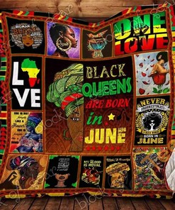 Black Queens Are Born In June Quilt Blanket Bedding Set