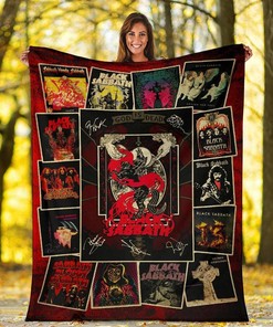 Black Sabbath Rock Band Sherpa Fleece Blanket Gifts for Family, for Couple
