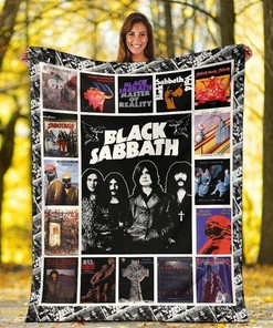 Black Sabbath Rock Sherpa Fleece Blanket Gifts for Family, for Couple