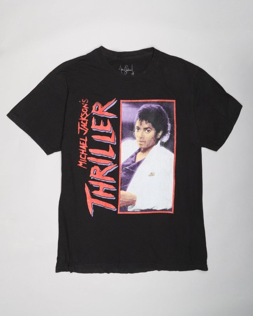 Black Short Sleeved Casual Fit Michael Jackson Thriller T Shirt