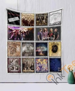 Black Stone Cherry Quilt Blanket Bedding Set