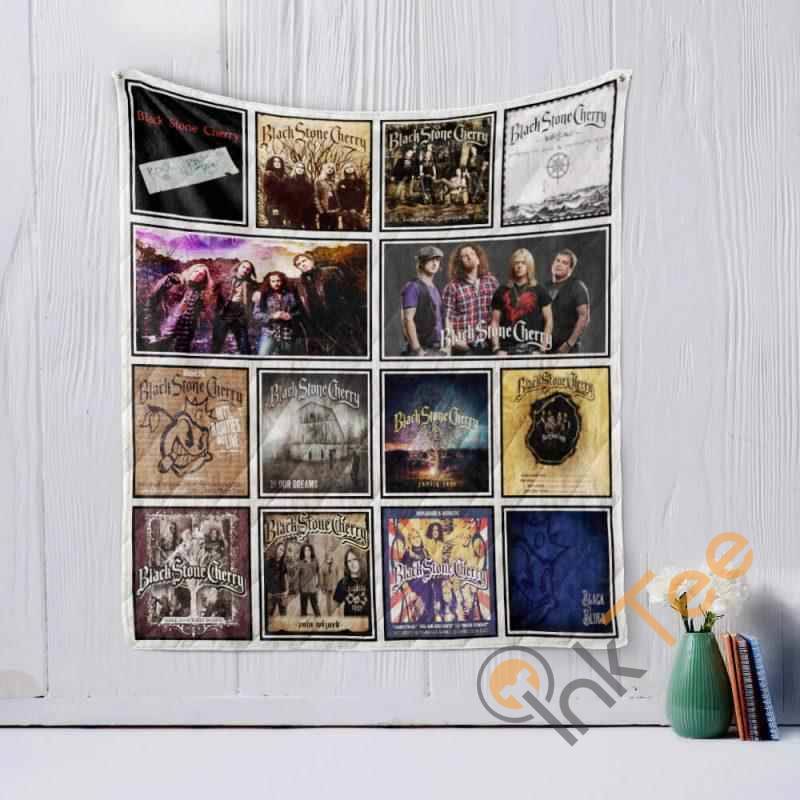 Black Stone Cherry Quilt Blanket Bedding Set