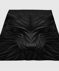 Black Wolf Sherpa Fleece Blanket Gifts for Family, for Couple