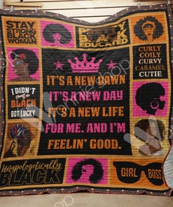 Black Women It's A New Dawn It's A New Day Quilt Blanket Bedding Set