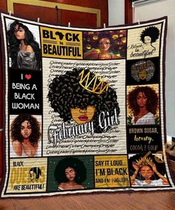 Black Women Quilt Blanket Bedding Set