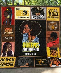 Black Women Quilt Blanket Bedding Set With Pilliwcases Option For Picnic Or Home Decor