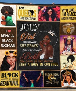 Black Women Quilt Blanket Bedding Set With Pillowcase Option