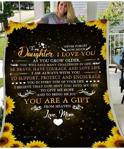 Blanket Family To My Daughter Never Forget for Home Décor