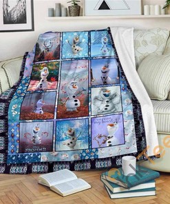 Blanket Frozen2 Olaf Sherpa Fleece Blanket Gifts for Family, for Couple