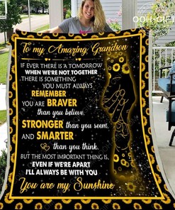 Blanket Grandson ILl Always Be With You for Home Décor