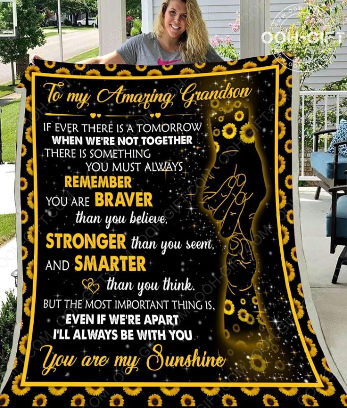 Blanket Grandson ILl Always Be With You for Home Décor