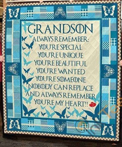 Blanket Grandson/Grandma You'Re Special, Unique And Beautiful 02 Quilt Blanket Bedding Set