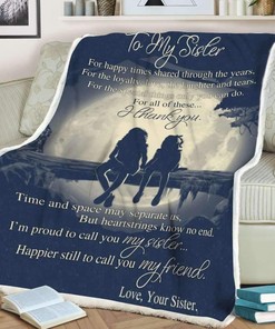 Blanket To My Sister I Thank You for Home Décor