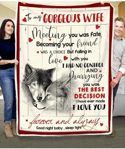Blanket Wolf To My Wife Meeting You Was Fate