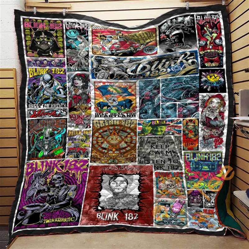 Blink 182 Collage Quilt Blanket Bedding Set