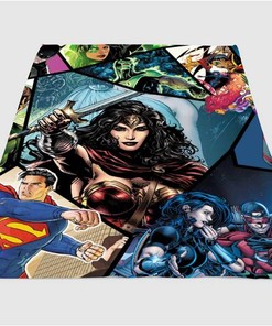 Blocking Dc Comics Justice League Sherpa Fleece Blanket Gifts for Family, for Couple