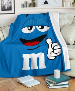 Blue Mandm Fleece Blanket Gift For Fan, Quilt Blanket Bedding Set Gift