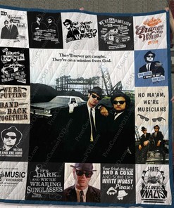 Blues Brothers Quilt Blanket Bedding Set for Home Décor