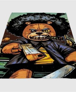 Bo Plushy Gangsta Sherpa Fleece Blanket Gifts for Family, for Couple