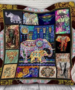Bohemian Elephant Quilt Blanket Bedding Set for Home Décor