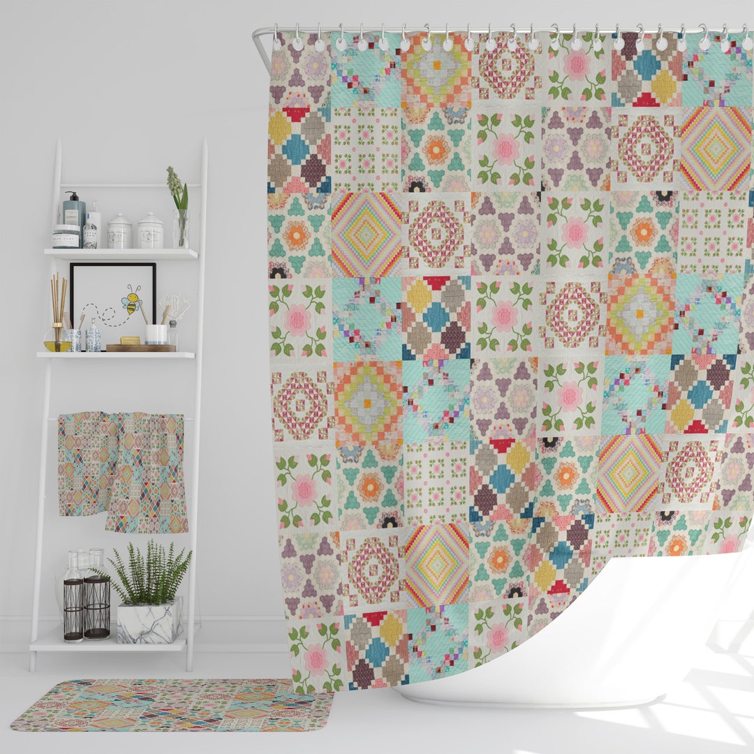 Bohemian Farmhouse Shower Curtain Bathroom Decor Options