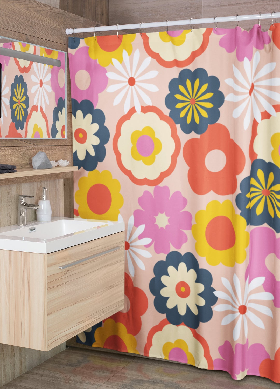 Bohemian Floral Shower Curtain - A Unique And Eco-Friendly Addition To Your Bathroom