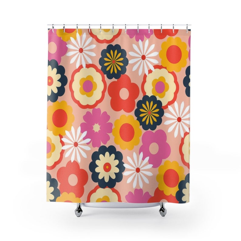 Bohemian Floral Shower Curtain - A Unique And Eco-Friendly Addition To Your Bathroom - Image 2