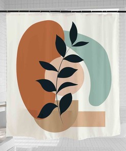 Bohemian Shower Curtain, Abstract Art Extra Thick Curtains, Nordic Style Waterproof Washable Shower Curtain