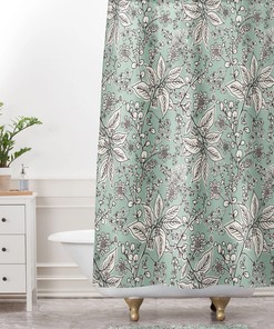 Bohemian Shower Curtain, Floral Shower Curtain, Bathroom Decor, Boho Decor, Floral Decor, Bath Curtain, Green Bathroom, Bath