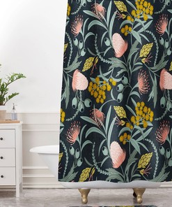 Bohemian Shower Curtain, Floral Shower Curtain, Bathroom Decor, Boho Style, Floral Print, Fabric Shower Curtain, Flora Australis