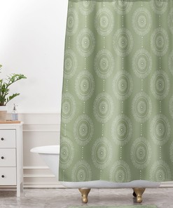 Bohemian Shower Curtain, Green Shower Curtain, Bathroom Decor, Boho Style, Bath Curtain, Geometric Shower Curtain, Boho Decor