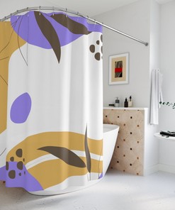 Boho Abstract Pattern Shower Curtain - A Peaceful And Neutral Addition To Your Bathroom