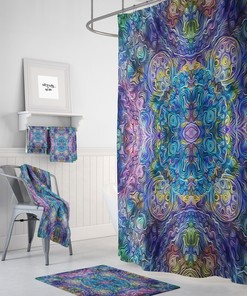 Boho Abstract Shower Curtain for Bathroom Decor, Home Decor