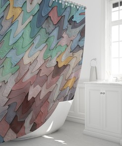 Boho Beach Sand Shower Curtain Abstract Decor