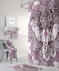 Boho Chic Elephant Shower Curtain