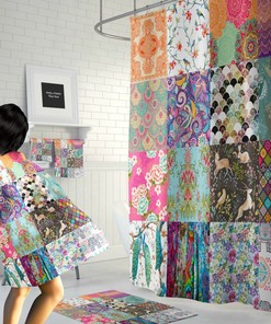 Boho Chic Shower Curtain, Bath Mat, Bath Towels for Bathroom