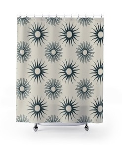 Boho Contemporary Shower Curtain Dorm Room Decor, Bathroom Decor