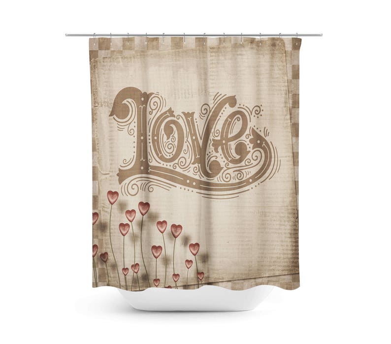 Boho Grunge Shower Curtain Optional Bath Mat Bathroom - Image 2