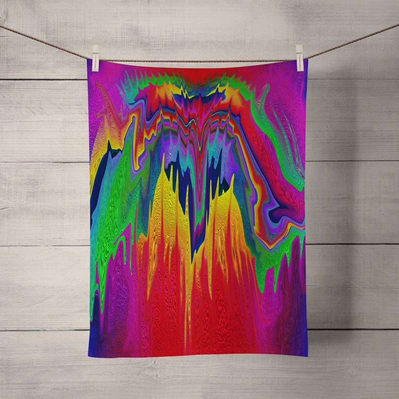 Boho Hippie Shower Curtain Retro Abstract Wild One, Options For Set, Bath Towel, Mat, Hand Towels, Wash Cloth - Image 4