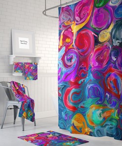 Boho Hippie Shower Curtain for Bathroom Decor, Home Decor