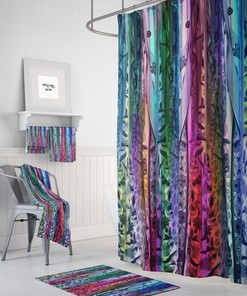 Boho Kissed Shower Curtain Optional Bath Towels, Baths
