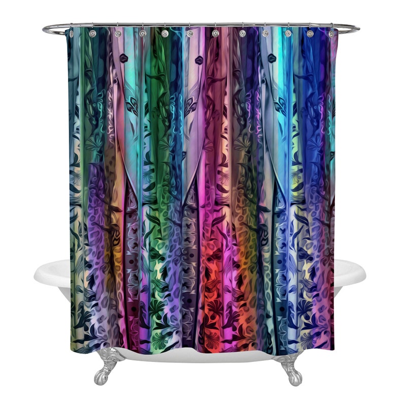 Boho Kissed Shower Curtain Optional Bath Towels, Baths - Image 2