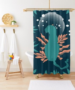 Boho Leopard Eco Shower Curtain, Jungle Decor, Floral Shower Curtain, Animal Decor, Unique Bathroom Curtain, Waterproof