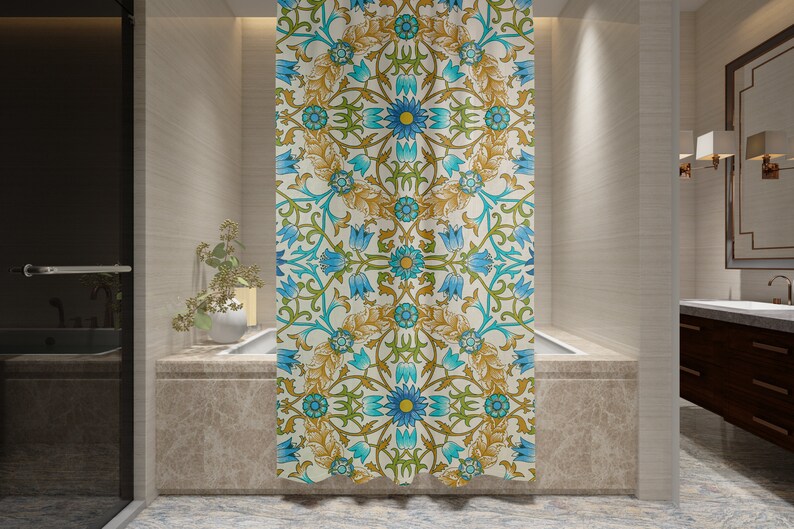 Picture of Boho Mandala Shower Curtain - Unique Eco-Friendly Waterproof Decor For ...